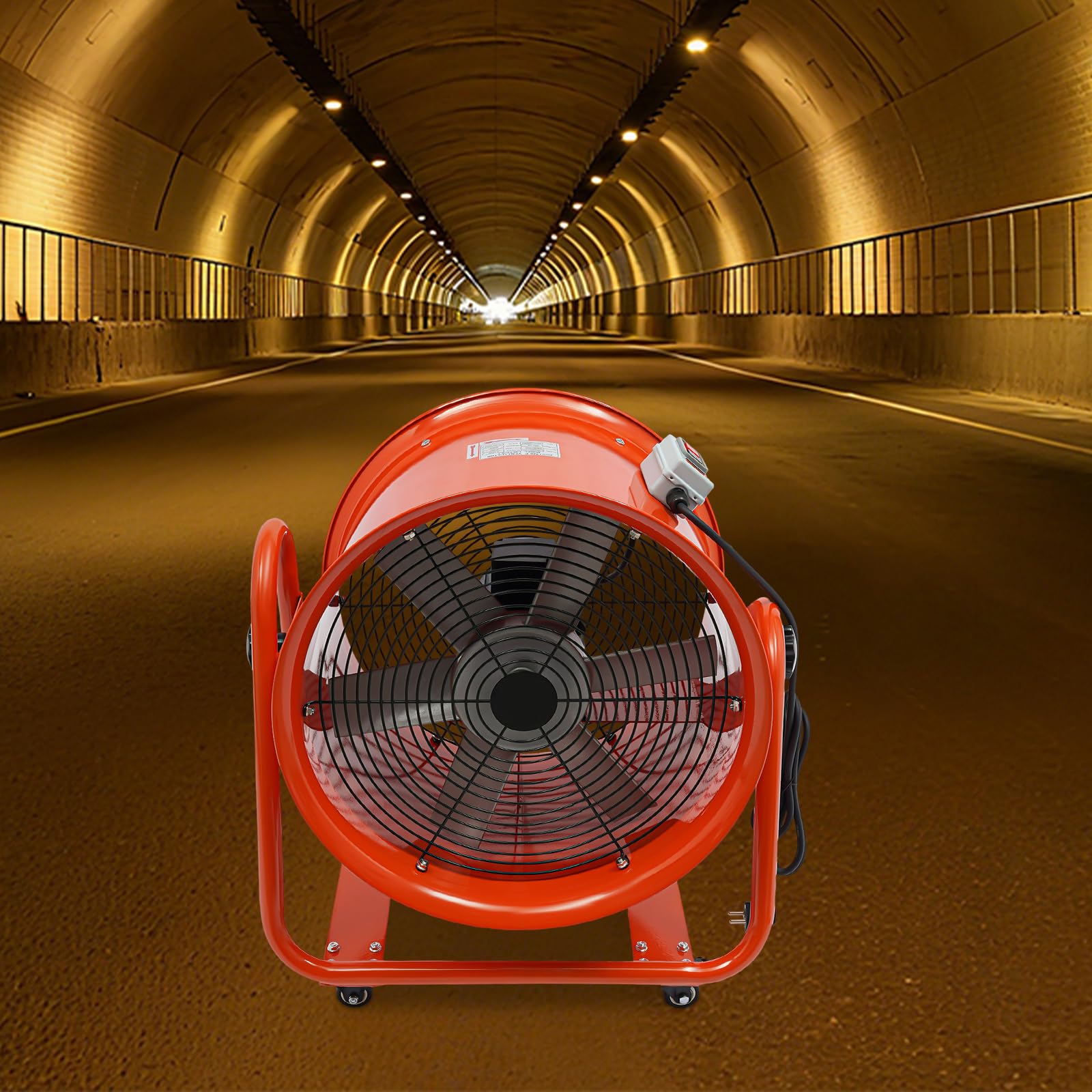 Industrieventilator 1100W Axialventilator Ø400mm 2800rpm 13600m³/h Geräuscharm 75dB Radialgebläse