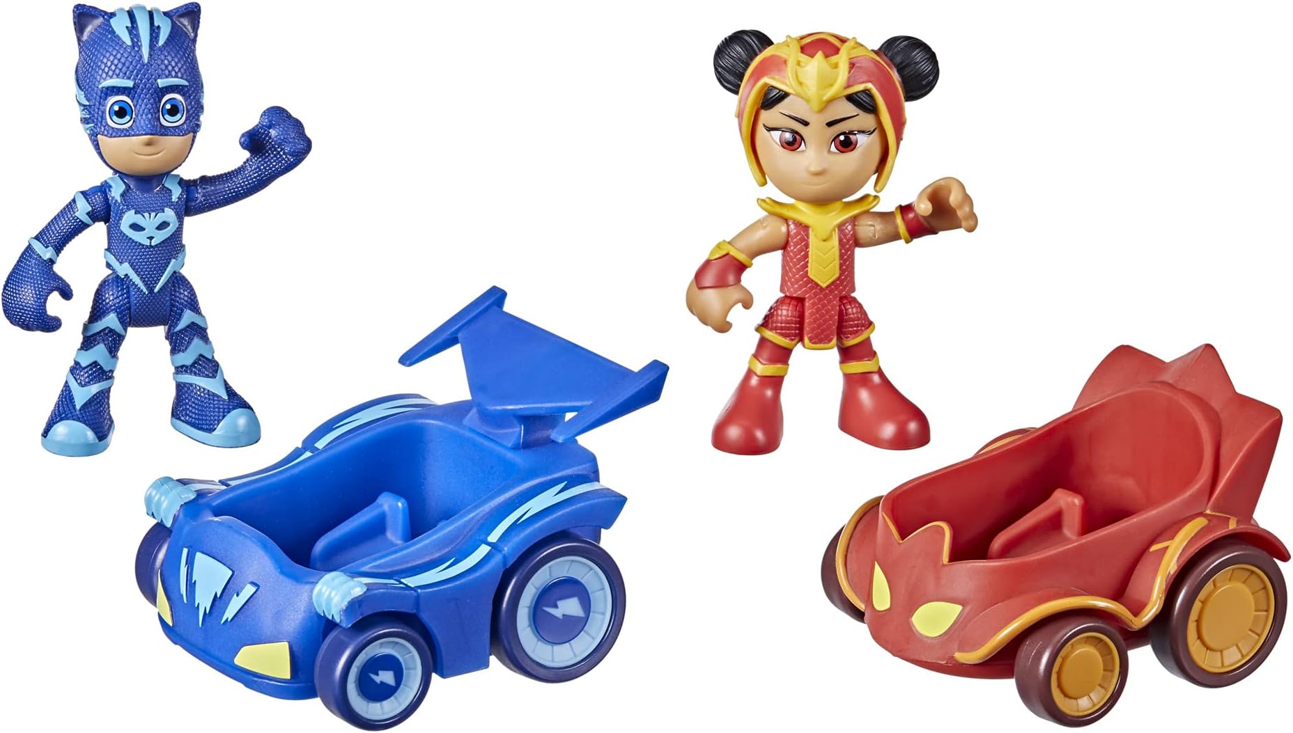 PJ Masks Catboy vs an Yu Battle Racers Preschool Toy, Vehicle and Action Figure Set for Kids Ages 3 and Up