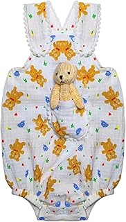 Baby Shoora Girls Sleeveless Bodysuit Printed Bear Bodysuit (pack of 1)