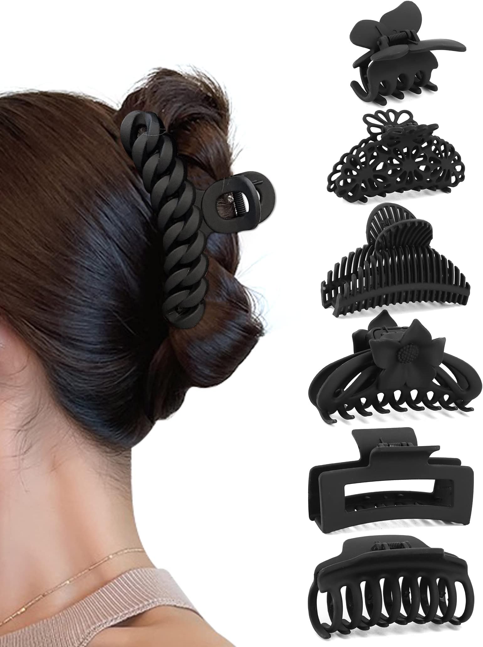 SEVEN LUCKY LIGHT Hair Clips for Women,7 Pcs Different