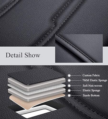 Miniatura 5 de Juego completo de 5 fundas de asiento de coche universales para sedán SUV y camioneta pequeña compatible con Evoque XC40 XC60 Golf Passat Jetta CT4