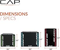 Vista 4 de CAP Barbell Caja de salto pliométrica de espuma 3 en 1: alturas ajustables para gimnasio en casa, HIIT, step-ups, ejercicios de agilidad