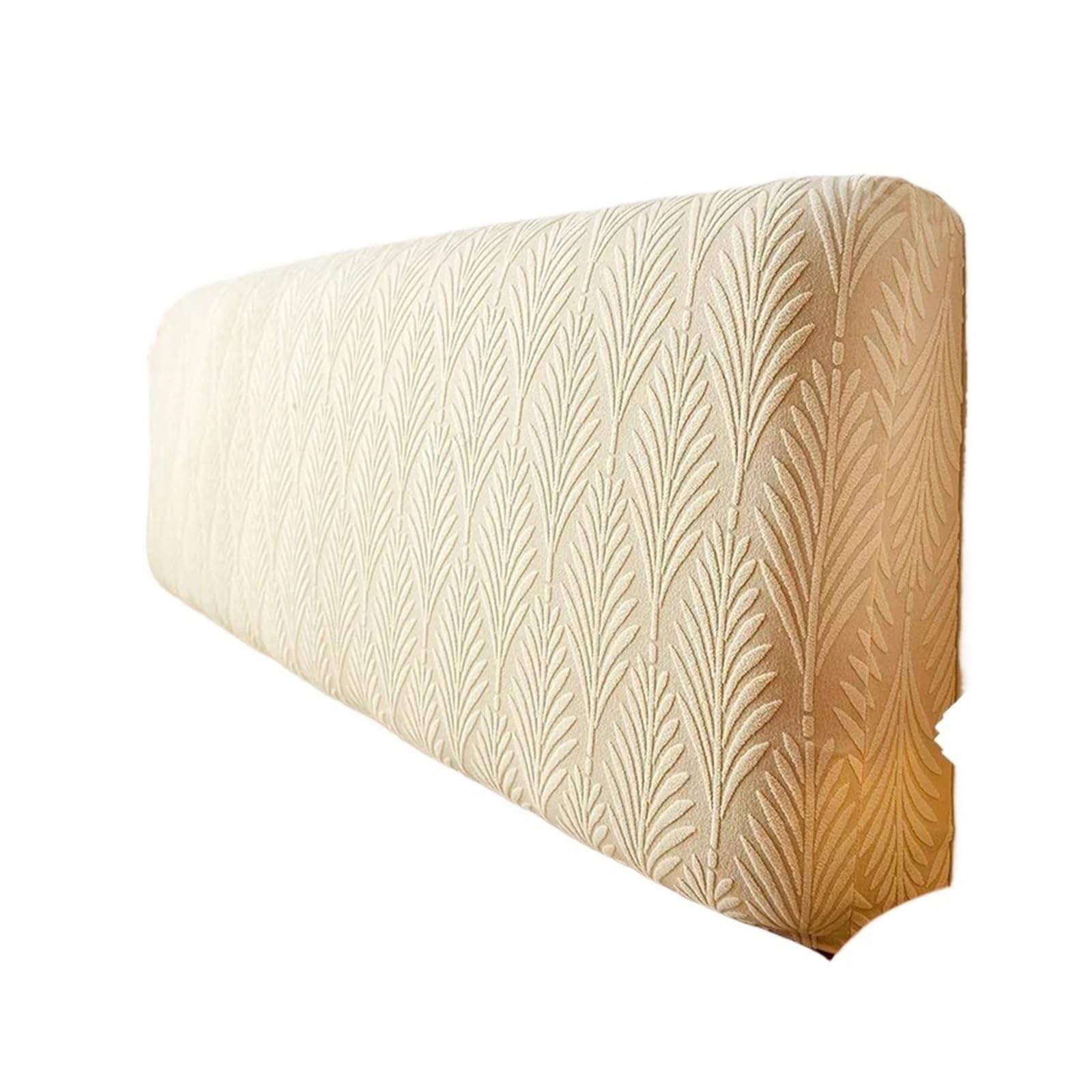 LUYSGBXR Headboard Covers Plaid Bed Headboard Cover Bedroom Soft Elastic All Inclusive Bedhead Protector Jacquard Back Covers Home Decor(Beige,180cm)