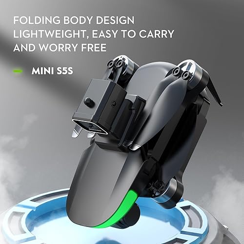 Miniatura 7 de 4K 6K Pro Drone con cámara para adultos y niños, 1080P HD Mini FPV Drone con hélice plegable y patas de aterrizaje de largo alcance 4CH sin