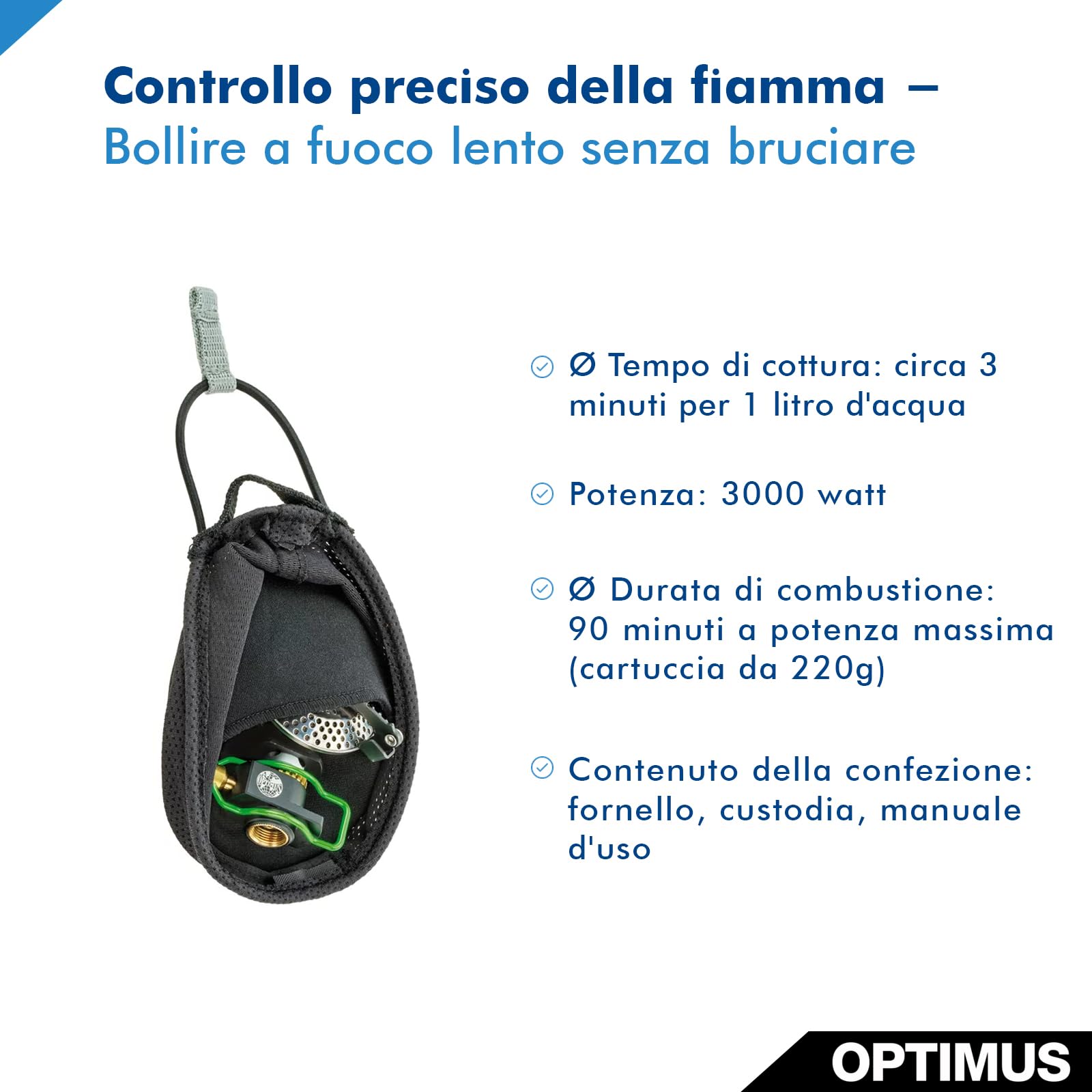 OPTIMUS Fornello a Gas Crux Fornelli da Campeggio