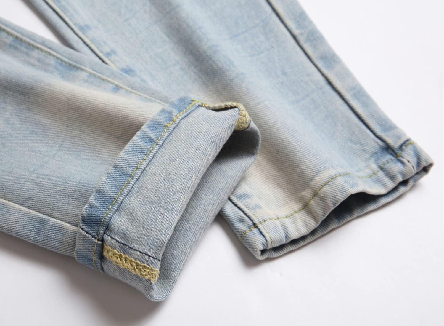 Boy's Stylish Biker Skinny Fit Ripped Destroyed Distressed Moto Stretch Fashion Denim Jeans Pants - Image 7