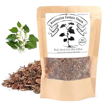 EidolonGreen Houttuynia Herb Yu Xing Cao/Dokudami/ - Premium Dried Traditional Botanical Raw Material, Botanical Specimen & Ancient Herbal Study Supply, 88g/3 Oz