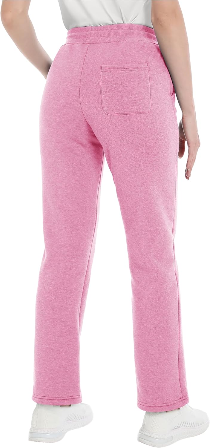 TACVASEN Women's Fleece Lined Sweatpants Winter Thermal Thick Sherpa Pants with Pockets Warm Cotton Athletic Lounge Casual