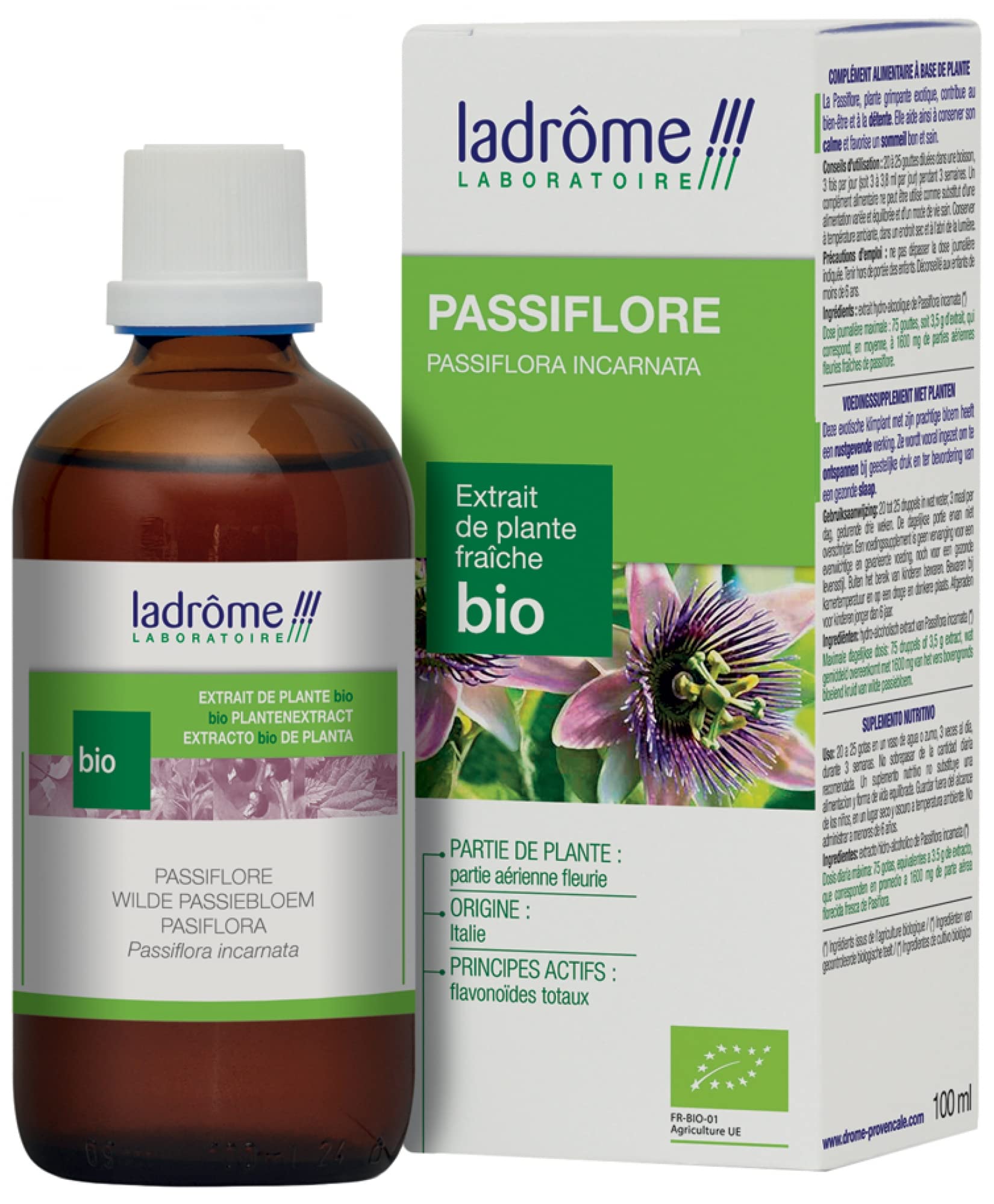 Ladrôme Organic Passion Flower Fresh Plant Extract 100 ml