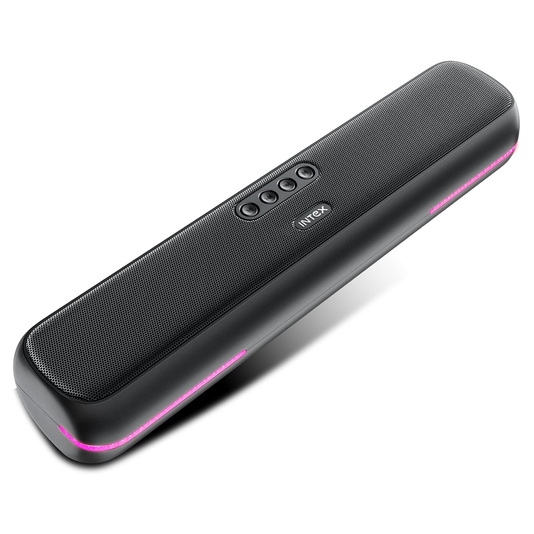 Intex Beast 20X 20W Bluetooth Soundbar with RGB LED Lights | 360° Surround Sound | 52mm × 4 Drivers | TWS Pairing | Type-C Charging | Bluetooth V5.4 | USB/AUX/TF/BT Playability | Black-image-33