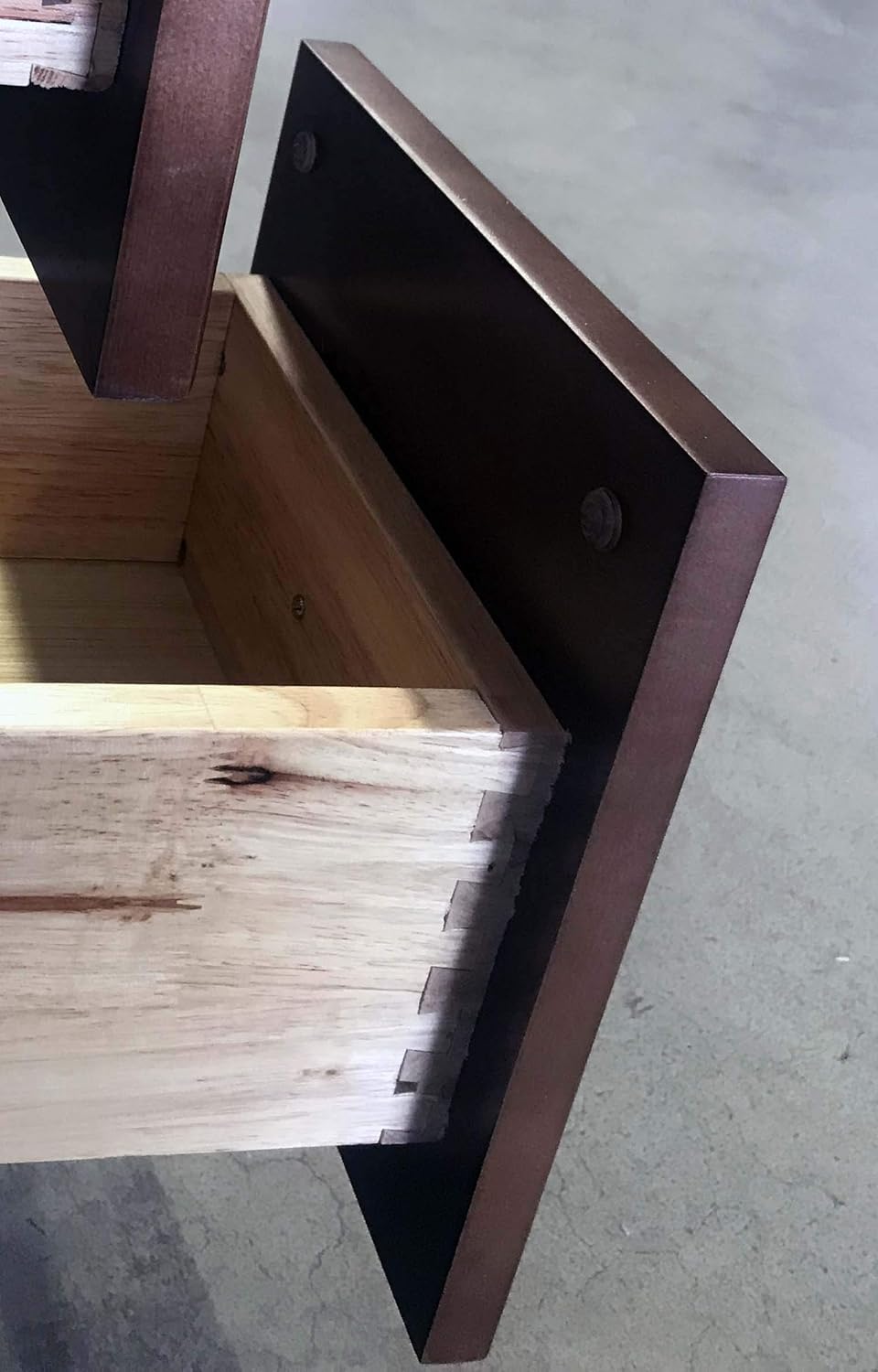 Maple Walnut Solid Wood Single Bathroom Vanity Base Cabinet 36" W x 21" D x 32" H (Left Drawers)