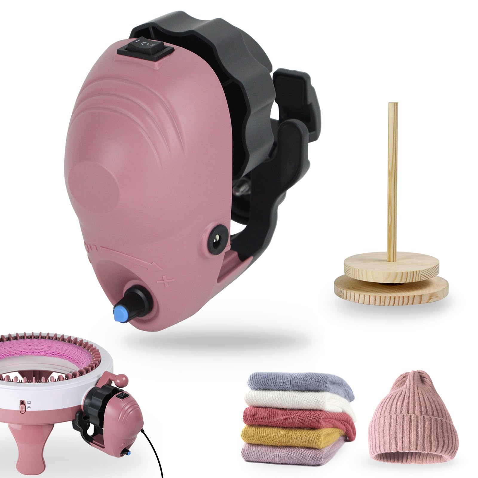 Tarotoo Knitting Machines Adapter with Yarn Holder, Electric Knitting Machines Adapter for UK, only Suitable for 40/48 Needle Knitting Machines, Knitting Machine Accessories
