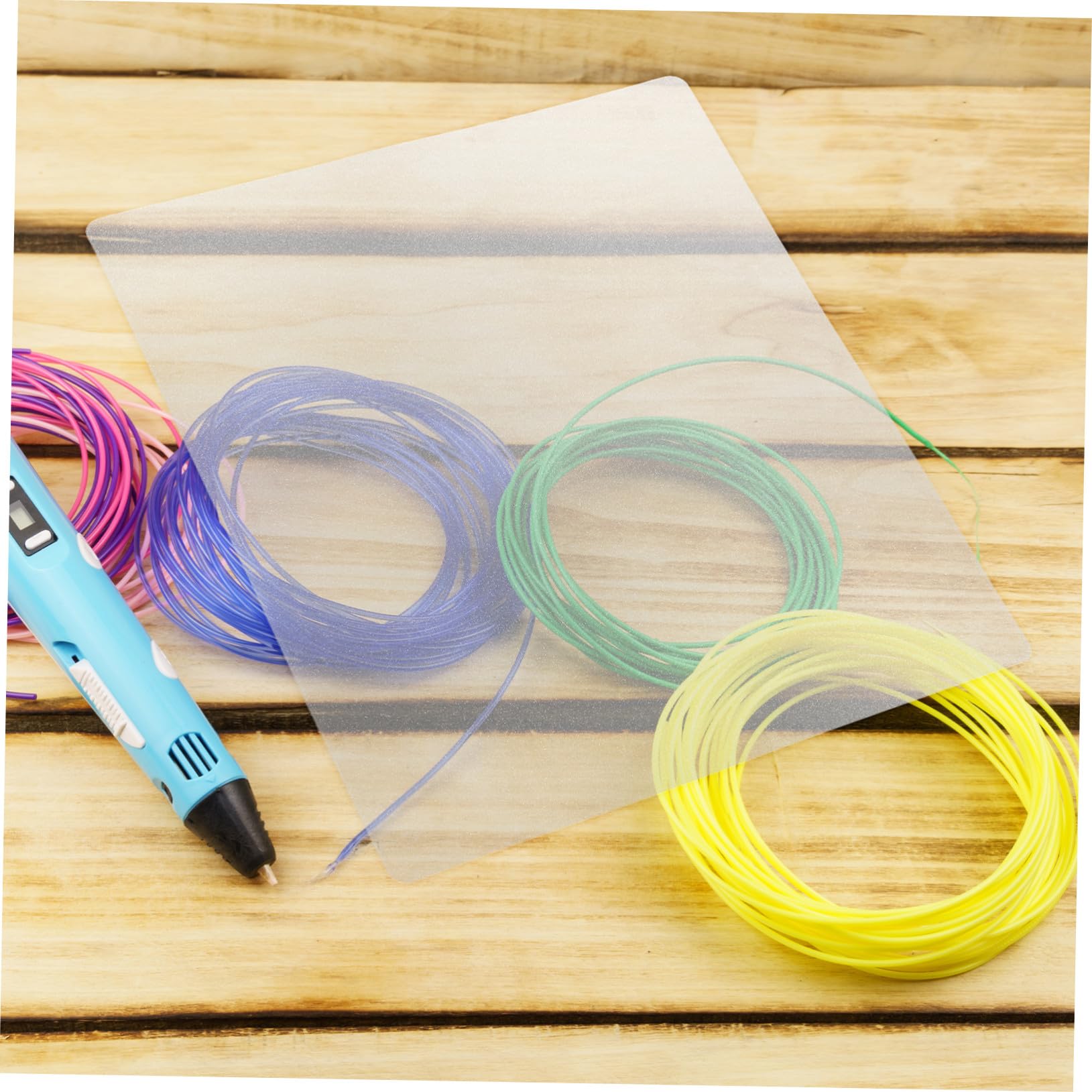 HOMSFOU Tappetino da Disegno Trasparente in PVC per Tracciare e Disegno 3D Creativo Set 10 Pezzi per Tracciare e Disegno 3D Creativo per Penna 3D per attività Creative