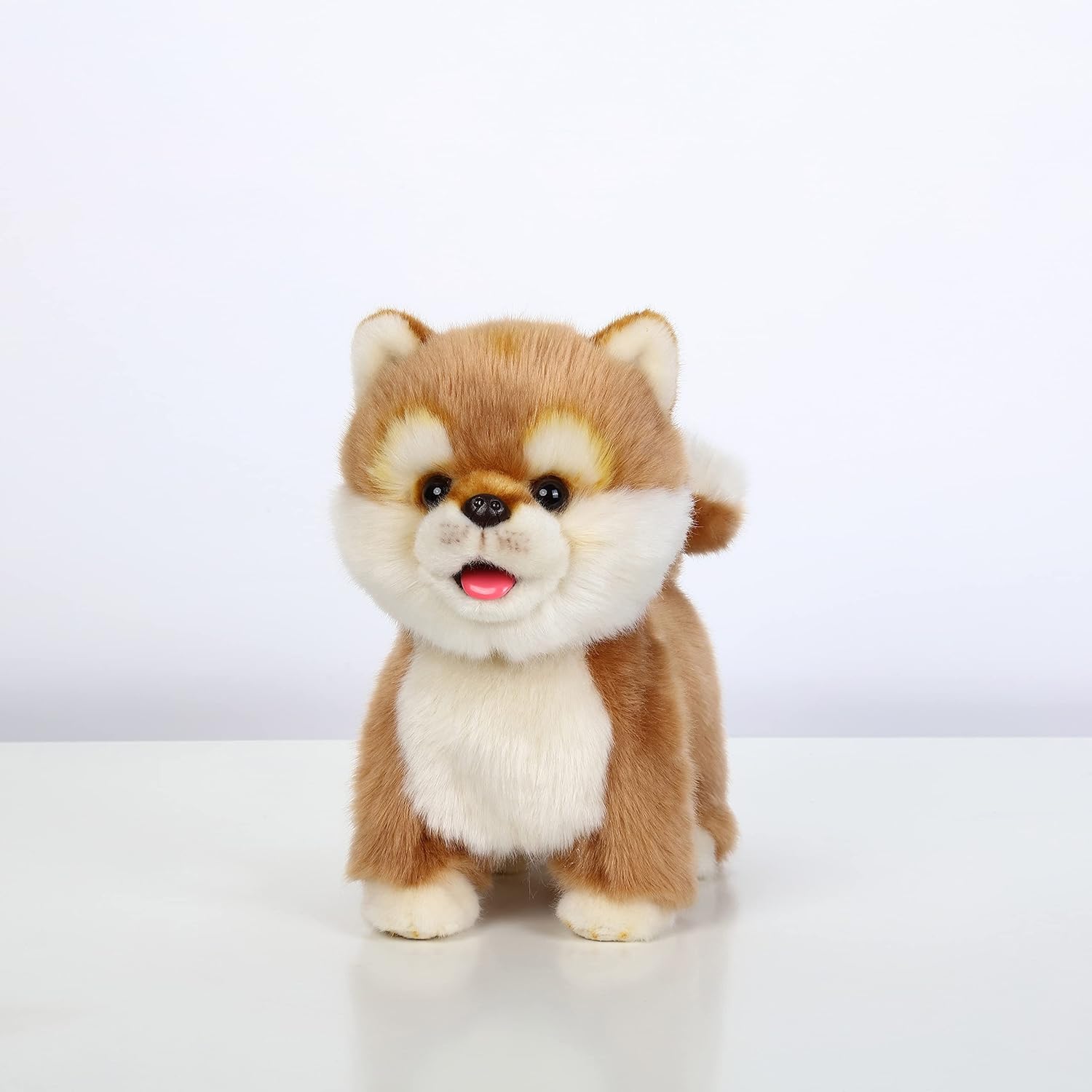 Electronic Walking Akita Stuffed Dog Toy, Realistic Interactive Puppy Pet Dog, Walking, Barking,Wagging Tail & Talking,Present Pet Gifts for 3+ Year Boys Girls