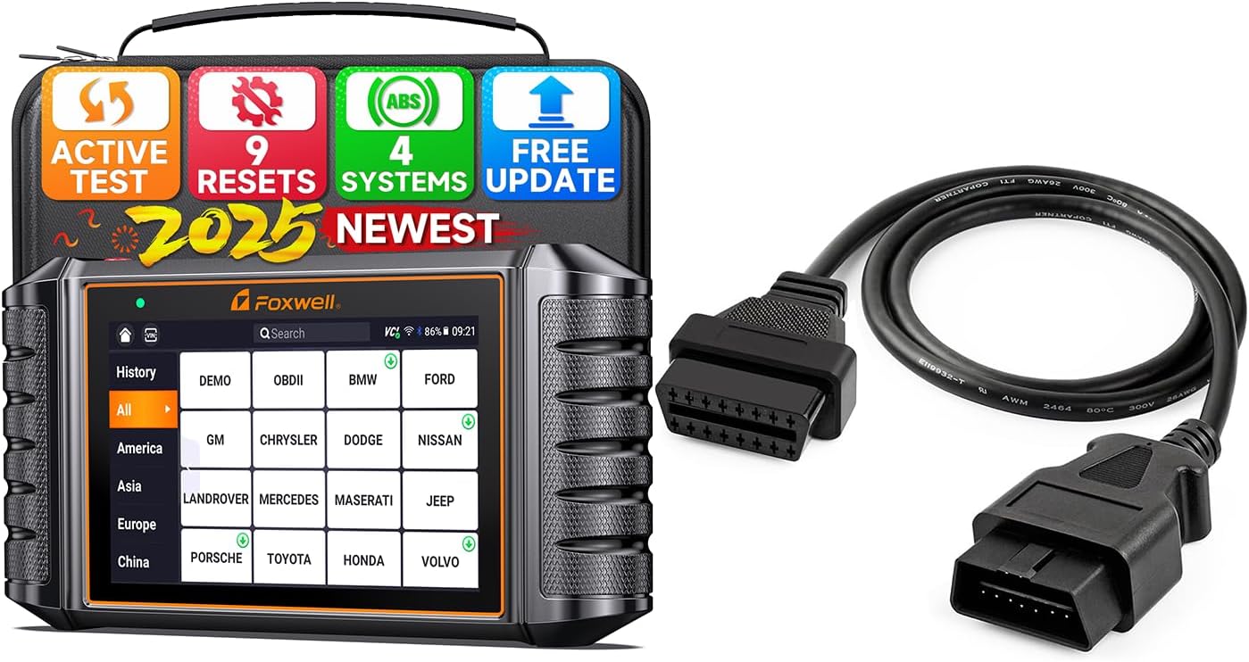 FOXWELL OBD2 16Pin Male to Female Diagnostic Extension Convert Cable Adapter 1m/ 39inc with FOXWELL NT716