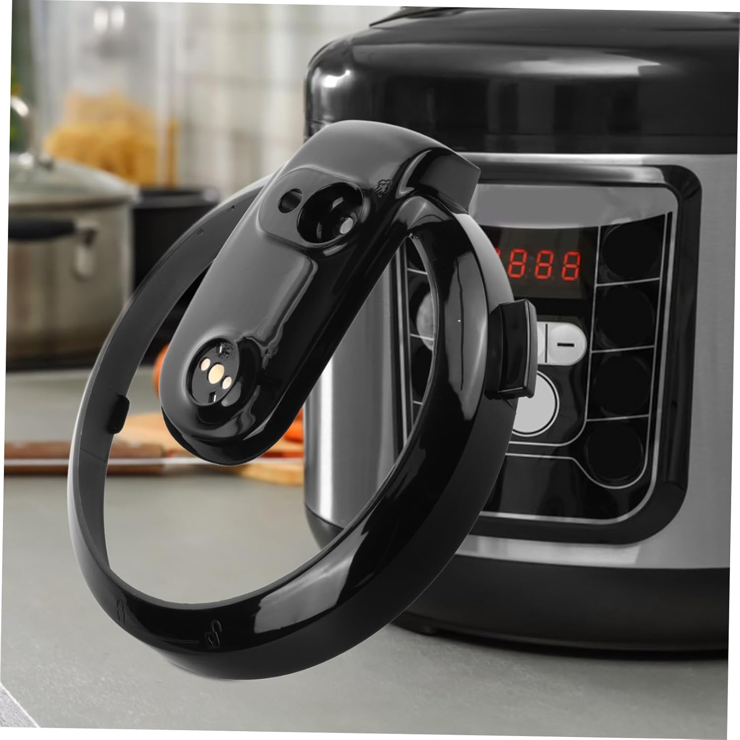 Electric Pressure Cooker Lid Cover Compatible My- Replacement Kitchen Accessory for Safe Cooking Reduces Overcooking Easy to Install Model