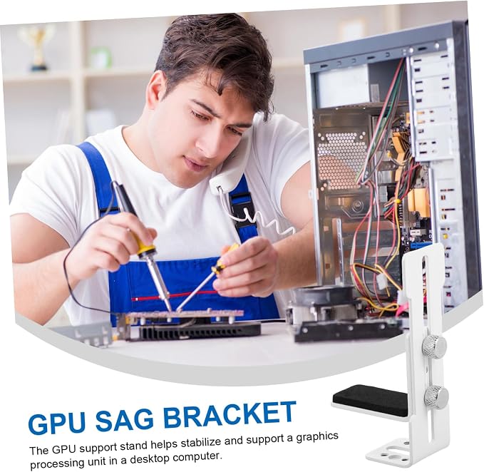 Soporte Vertical para GPU de Metal Resistente para Mejor Enfriamiento miniatura 6