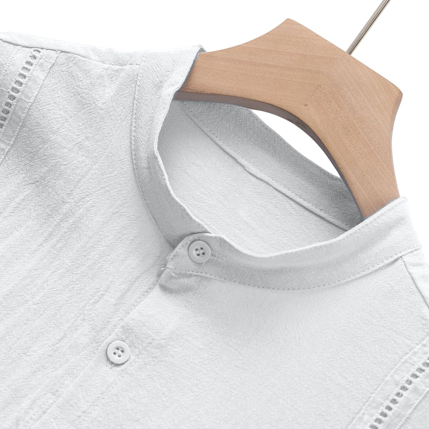 Mens Button Down Tops Casual Summer Shirts Beach Linen Shirts Loose Short Sleeve Henley Shirt Travel Holiday Shirts