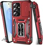 for Samsung Galaxy S25 Case with Slide Camera Cover for Samsung S25 Case with Kickstand Ring, Military Grade Shockproof Protective Case for Galaxy S25 (Blue)