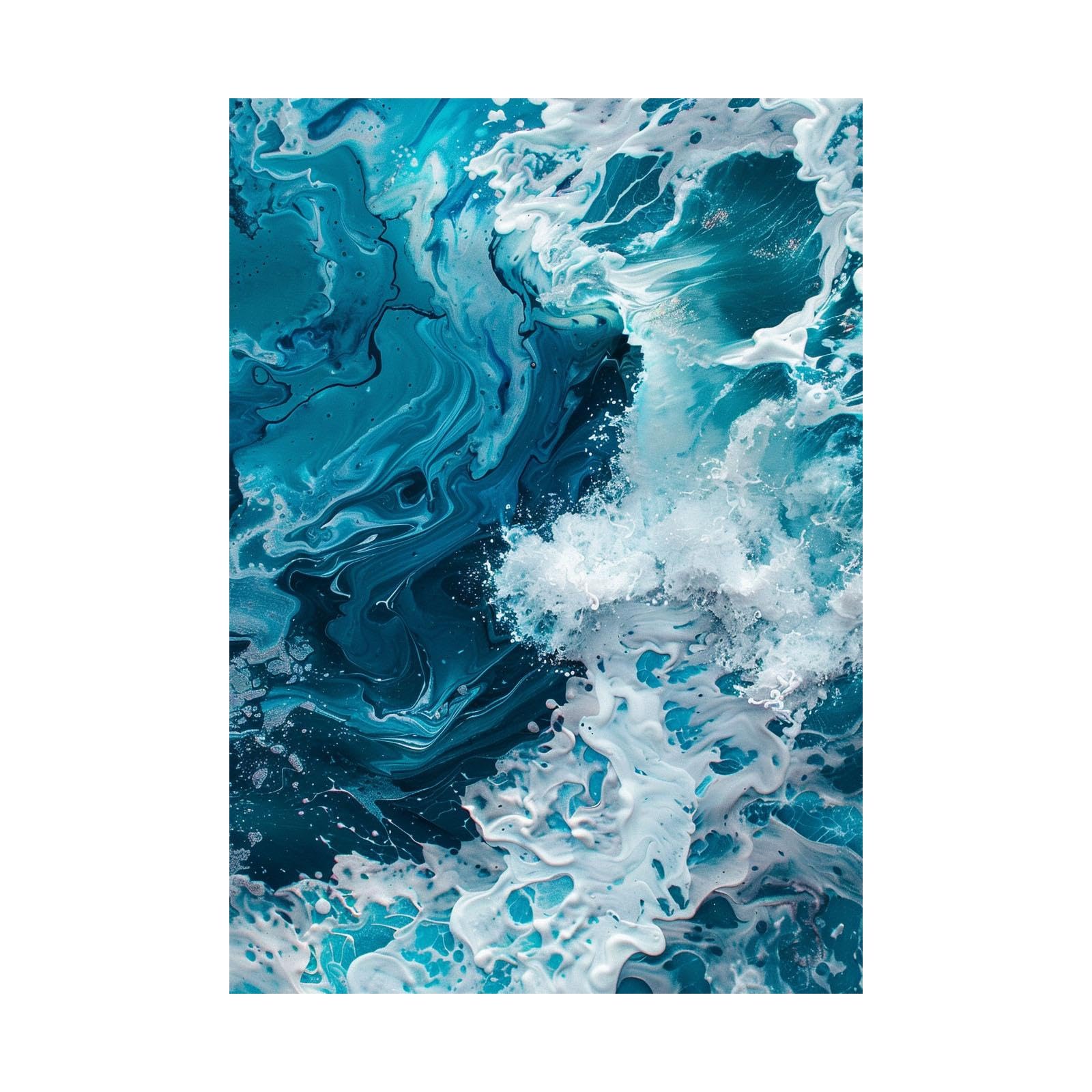 Impression art abstrait couleur pour raviver un mur blanc - 7
