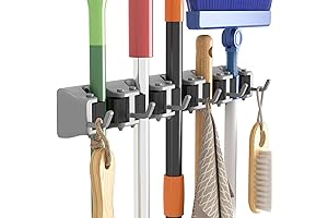 Lifewit Mop and Broom Holder Wall Mount: Ultimate Closet and Garage Organization...