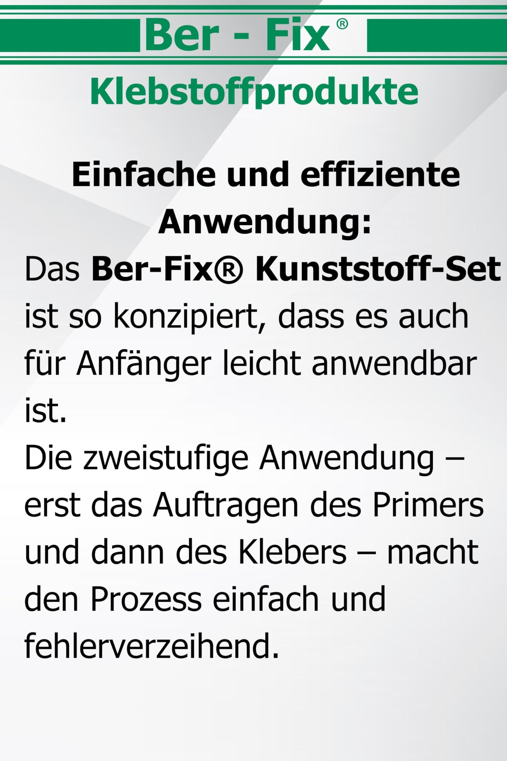 Ber-Fix PE PP PTFE Kunststoffkleber Set Feindüsen