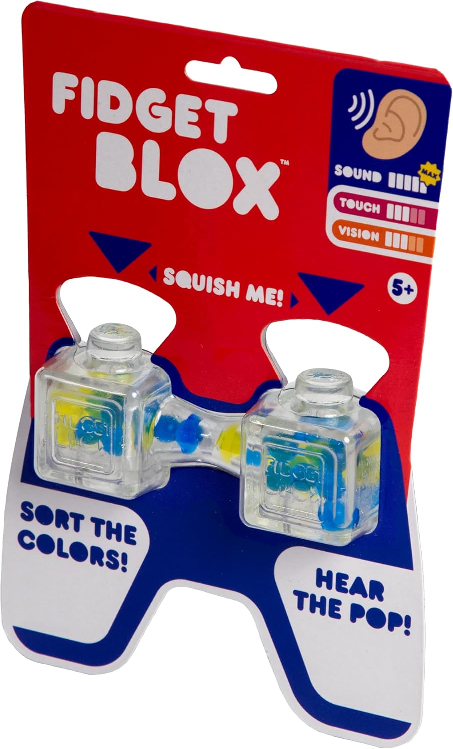 Goliath Fidget Blox Sound | Blue & Yellow Poppers | Sensory Fidget Toys | from The Makers of Jelly Blox | Safe & Reliable | Ages 5+