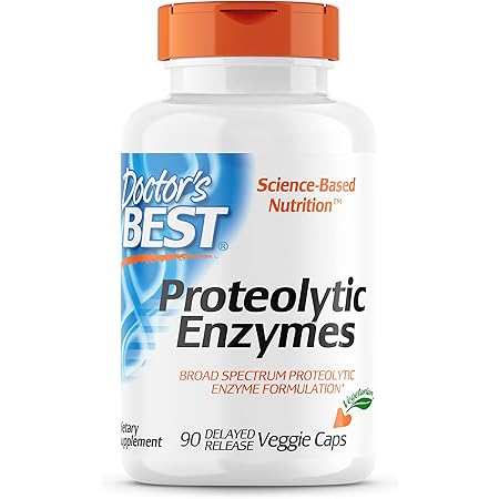 Doctor's Best Proteolytic enzymes, Digestion, Muscle, Joint, Non-GMO, Gluten Free, Vegetarian, 90 Veggie Caps