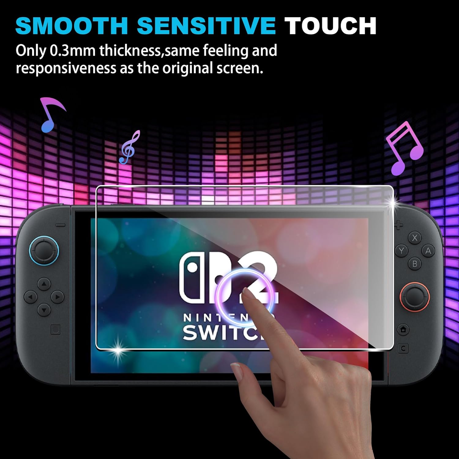 for NS/Nintendo Switch 2 Screen Protector-HD Tempered Glass Crystal Clear,Anti-Scratch,Transparent HD Clear 7.9 inch,Bubble Free(3 PACK) - Image 6