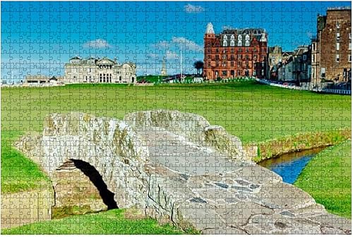 Miniatura 2 de Rompecabezas de golf Old Course at st Andrews Escocia Escocia Paisaje Stock para niños y adultos, juego educativo intelectual regalo, rompecabezas