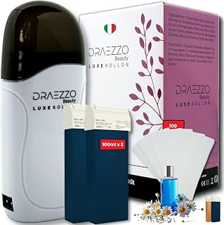 Draezzo - Kit de Depilación Roll On de Cera. Descubre los beneficios del azuleno. Calentador de Cera ...