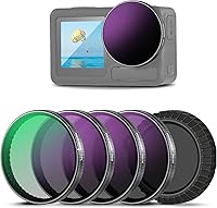 Vista 15 de NEEWER Juego de filtros ND compatible con DJI Osmo Action 3/4/5 Pro, paquete de 6 ND8+ND16+ND32+ND64+ND1000+CPL Accesorios de cámara de acción