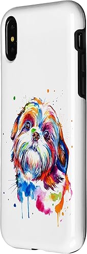 Miniatura 8 de Funda divertida para iPhone 1212 Pro colorida Shih Tzu Dog Love-r Dad Mom, Boy Girl