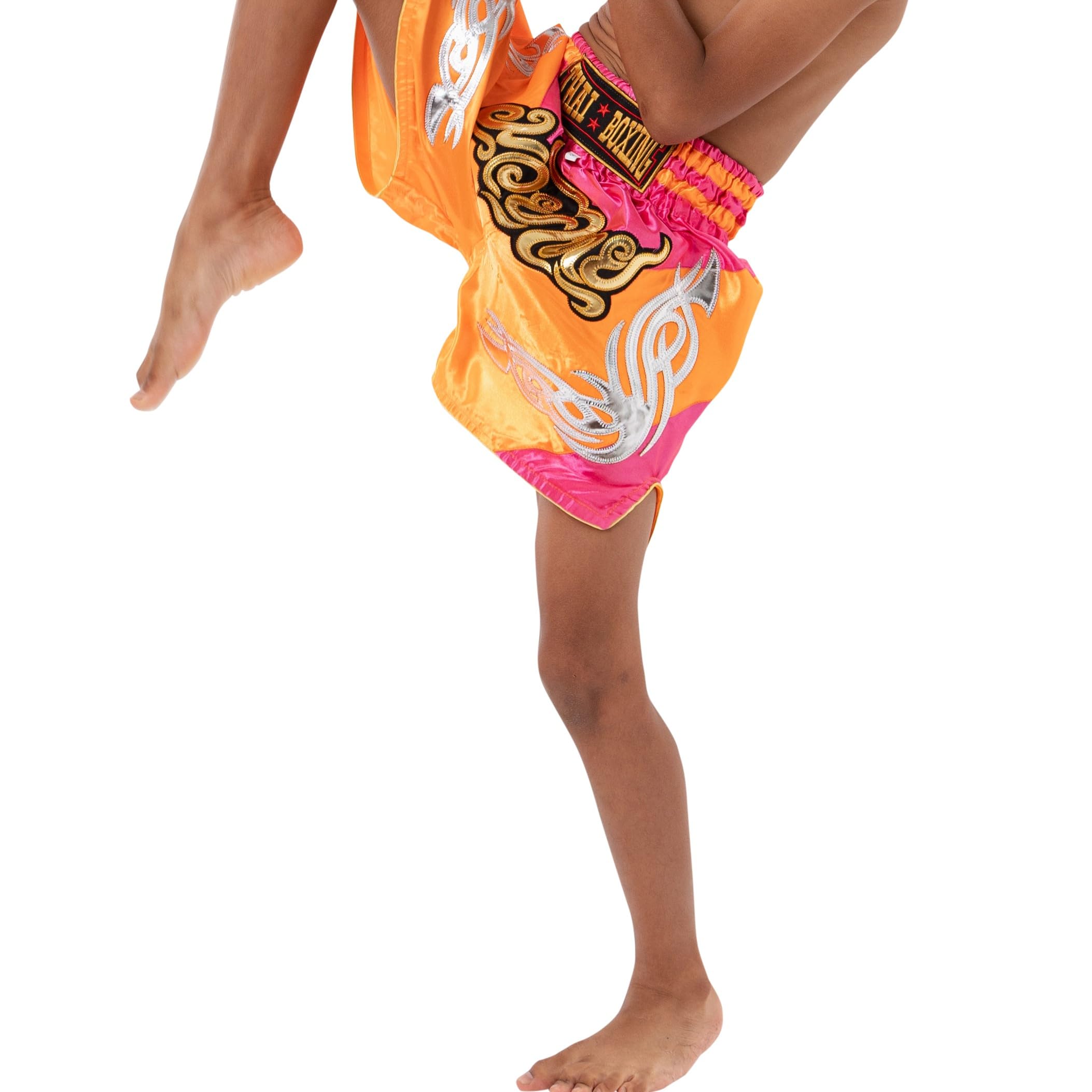 Shorts de Boxe Thaï pour Enfants (2 à 12 Ans) Filles et garçons, Shorts pour Muay Thaï, MMA, Arts Martiaux
