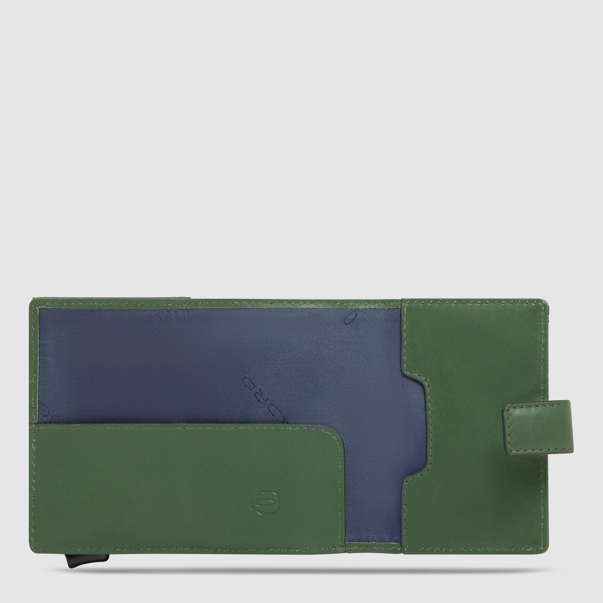 Piquadro – Portatarjetas de Telas Recicladas Automáticas – 2 Compartimentos, Protección RFID – Sostenible – Verde