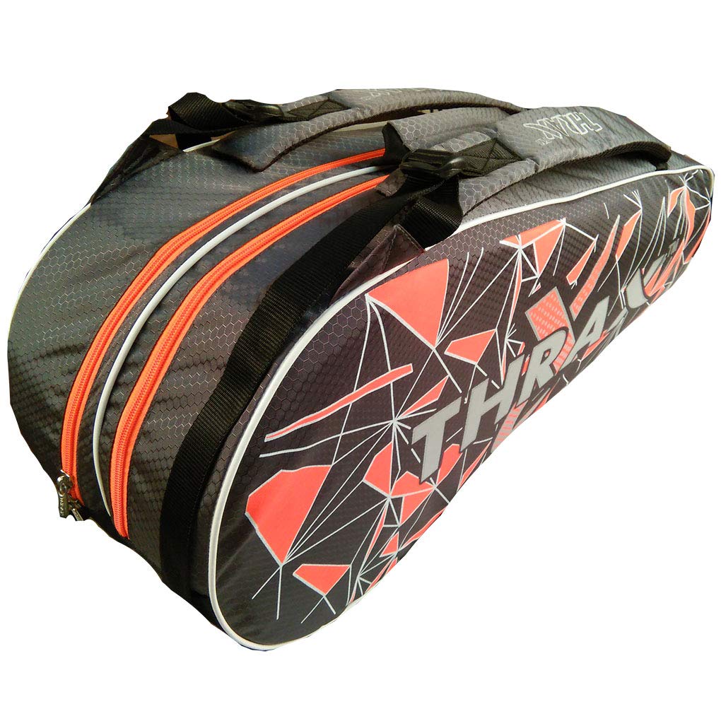 THRAX PX01 Badminton Kit Bag Grey and Orange (B07NY2FJS5) Amazon Price History, Amazon Price Tracker