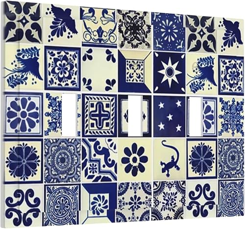 Miniatura 142 de Placa Decorativa de Pared Beige Boho de Mediados de Siglo Sol Abstracto 1-Gang Retro Años 70 Arte Geométrico Moderno con Arco Eléctrico Interruptor