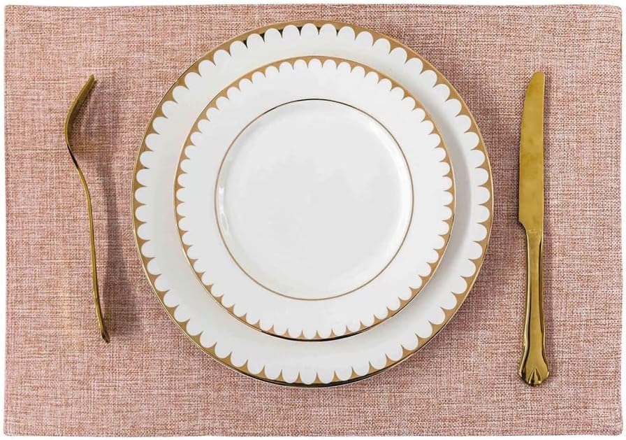 Placemat for Dining Table Coaster Set Wine Mat Kitchen Home Table Decoration Bowl Plate Protection Mat(E)