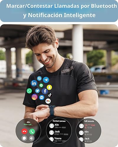 Miniatura 2 de Parsonver Reloj inteligente para hombres y mujeres (respuestahacer llamadas), reloj inteligente para iPhone Android, reloj de fitness HD de 1.32