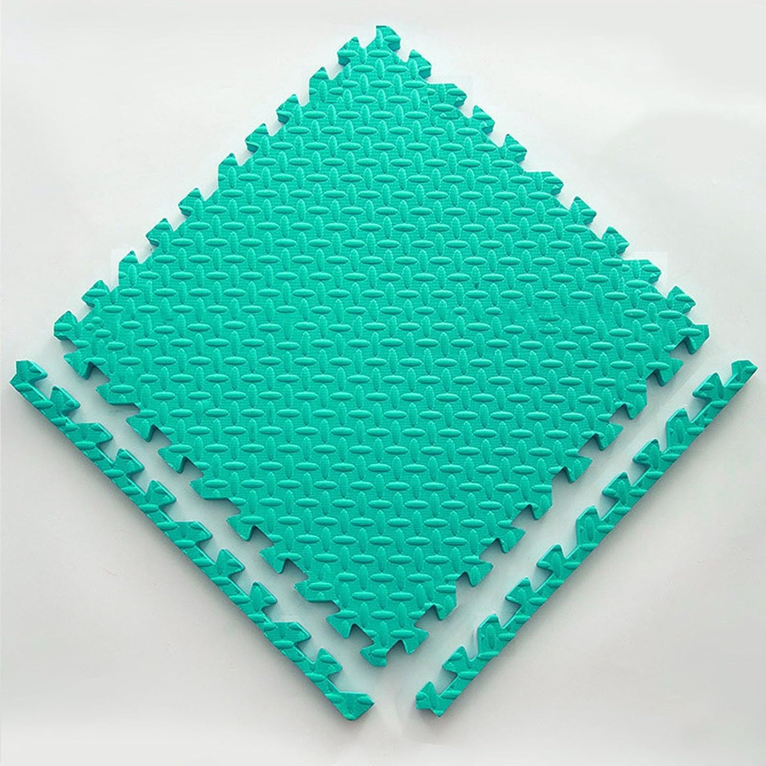 2.5cm Thickned Interlocking Playmats Floor Gyms Puzzles Foam Mat，Easy DIY Installation Crawling Mat(Green2,30x30x2.5cm)