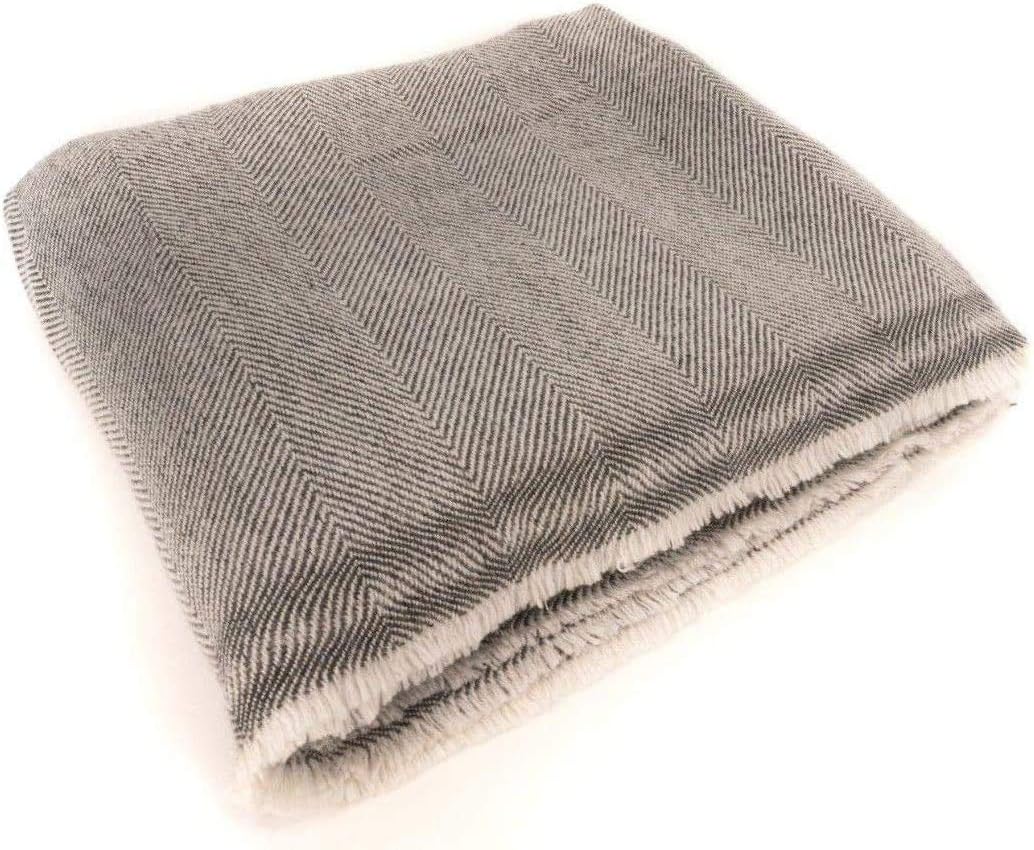 Extra Soft Cashmere Wool Throw Blanket Made in Nepal Size