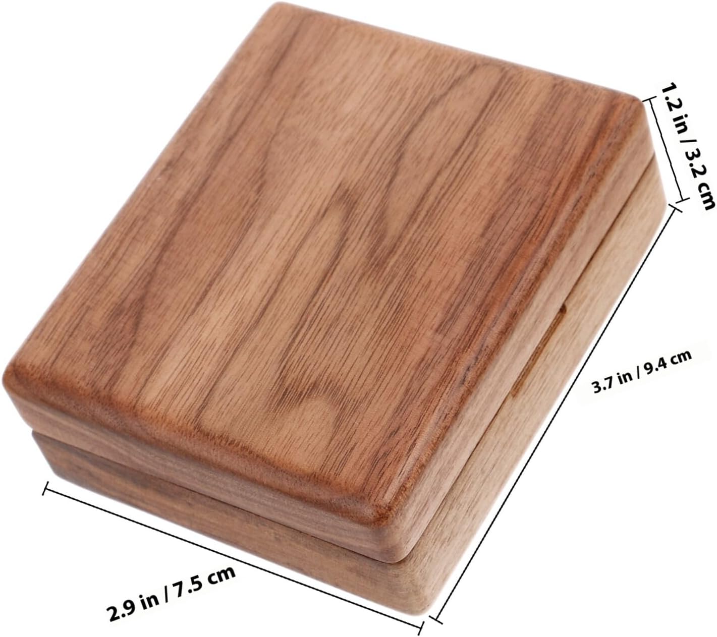 Black Walnut Wooden Jewelry Box for Rings Necklaces Earrings Travel image 2