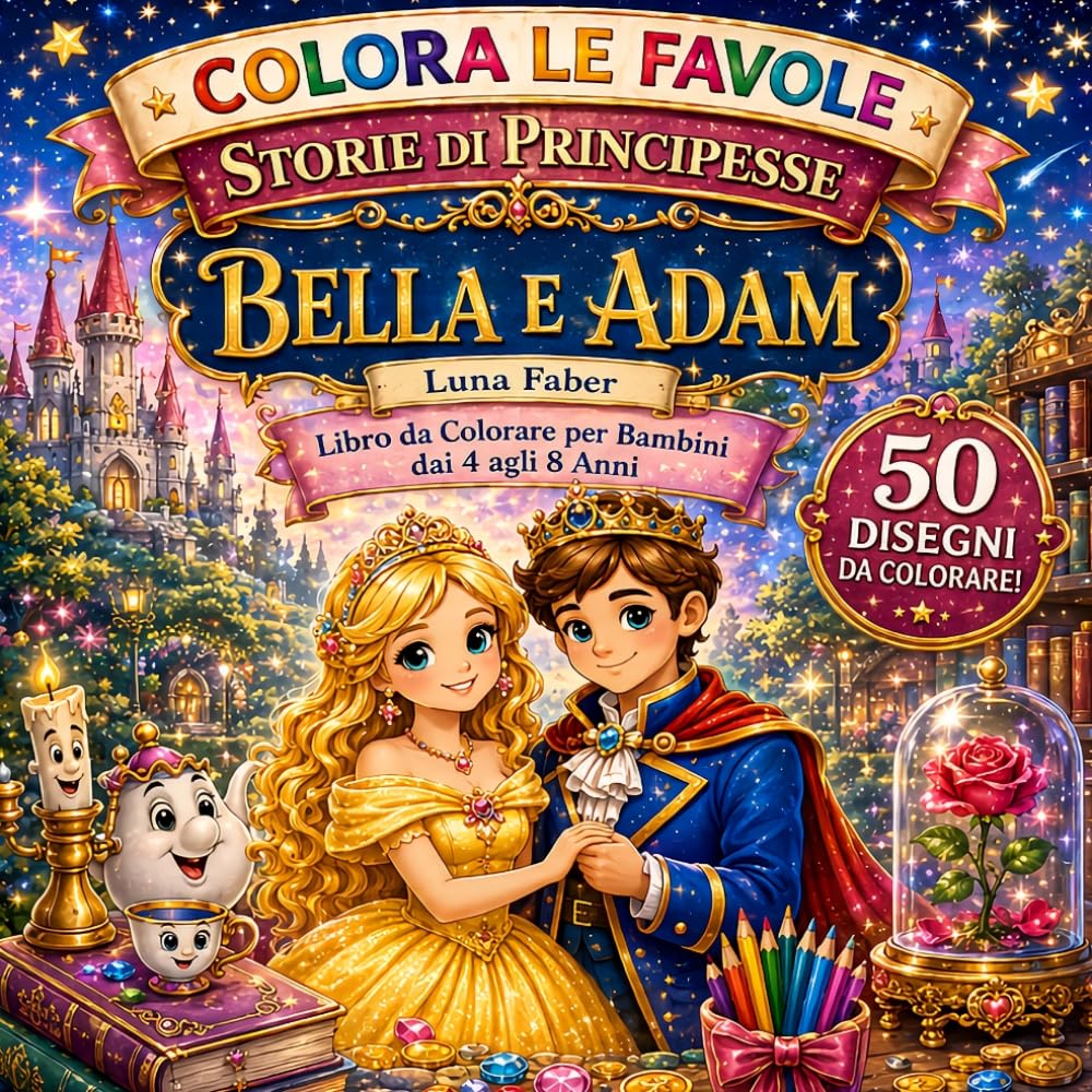 COLORA LE FAVOLE: Storie di principesse: Belle e Adam