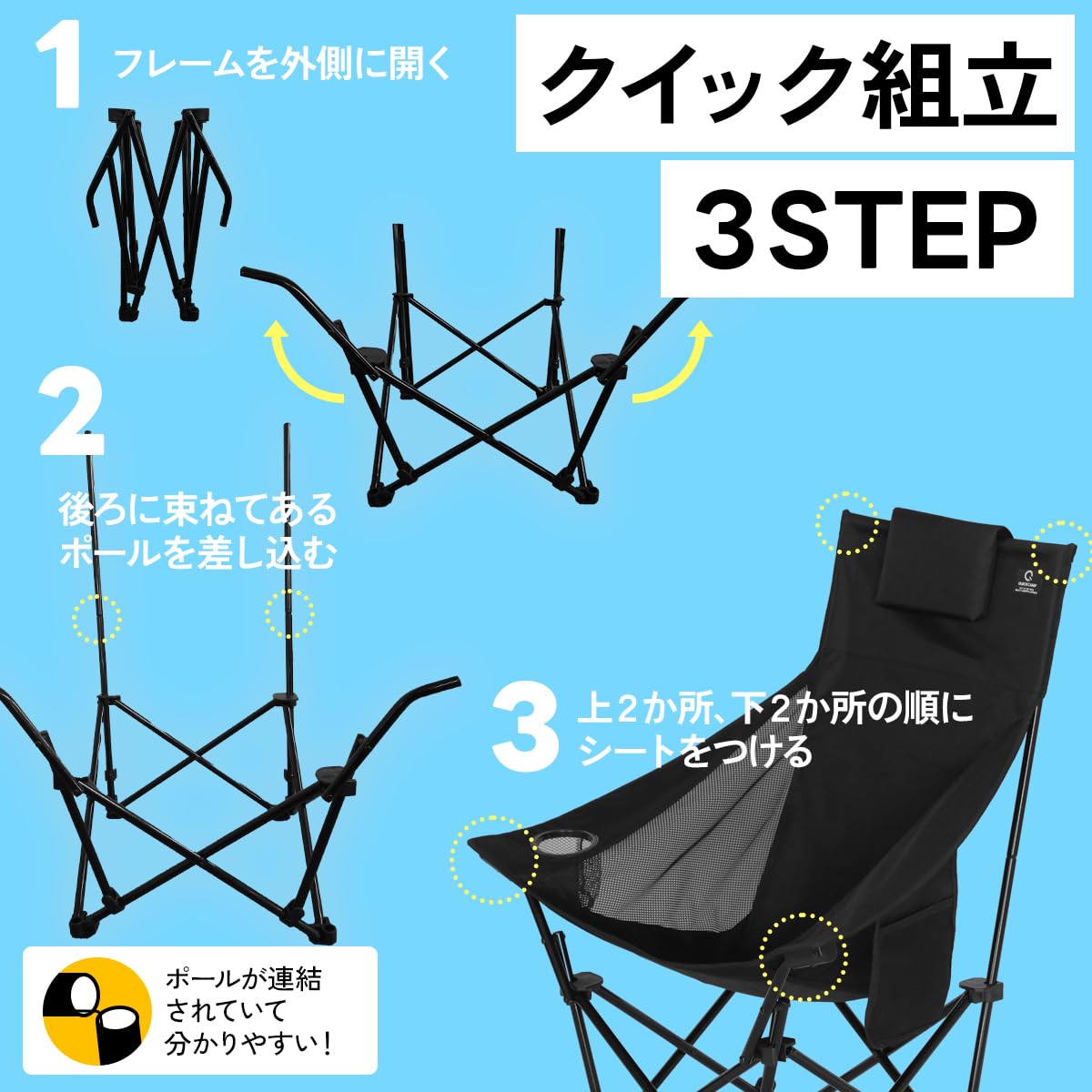 Amazon.co.jp: クイックキャンプ: チェア