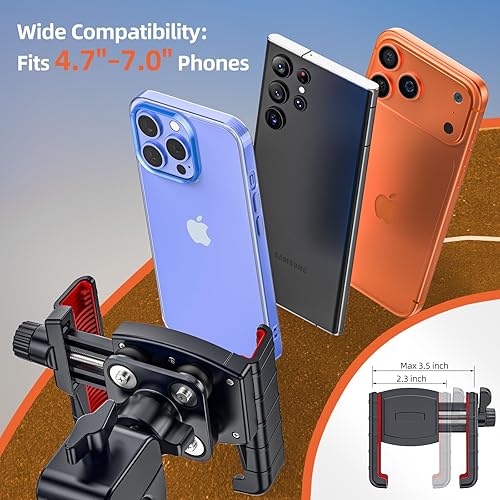 Miniatura 7 de Soporte de teléfono de motocicleta antivibración de 3 generación, soporte para teléfono celular para manillar de bicicleta con bloqueo de seguridad