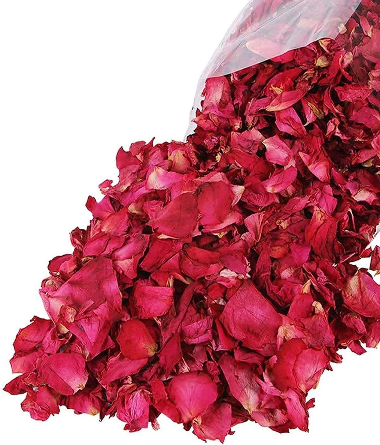 100G Natural Dried Rose Petals Real Flower Dry Red Rose Petal for Foot Bath Body Bath Spa Wedding Confetti Home Fragrance DIY Crafts Accessories (100 g (Pack of 1))