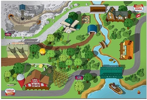 Fisher-Price Thomas el Tren Ferrocarril de Madera Isla de Sodor Playboard