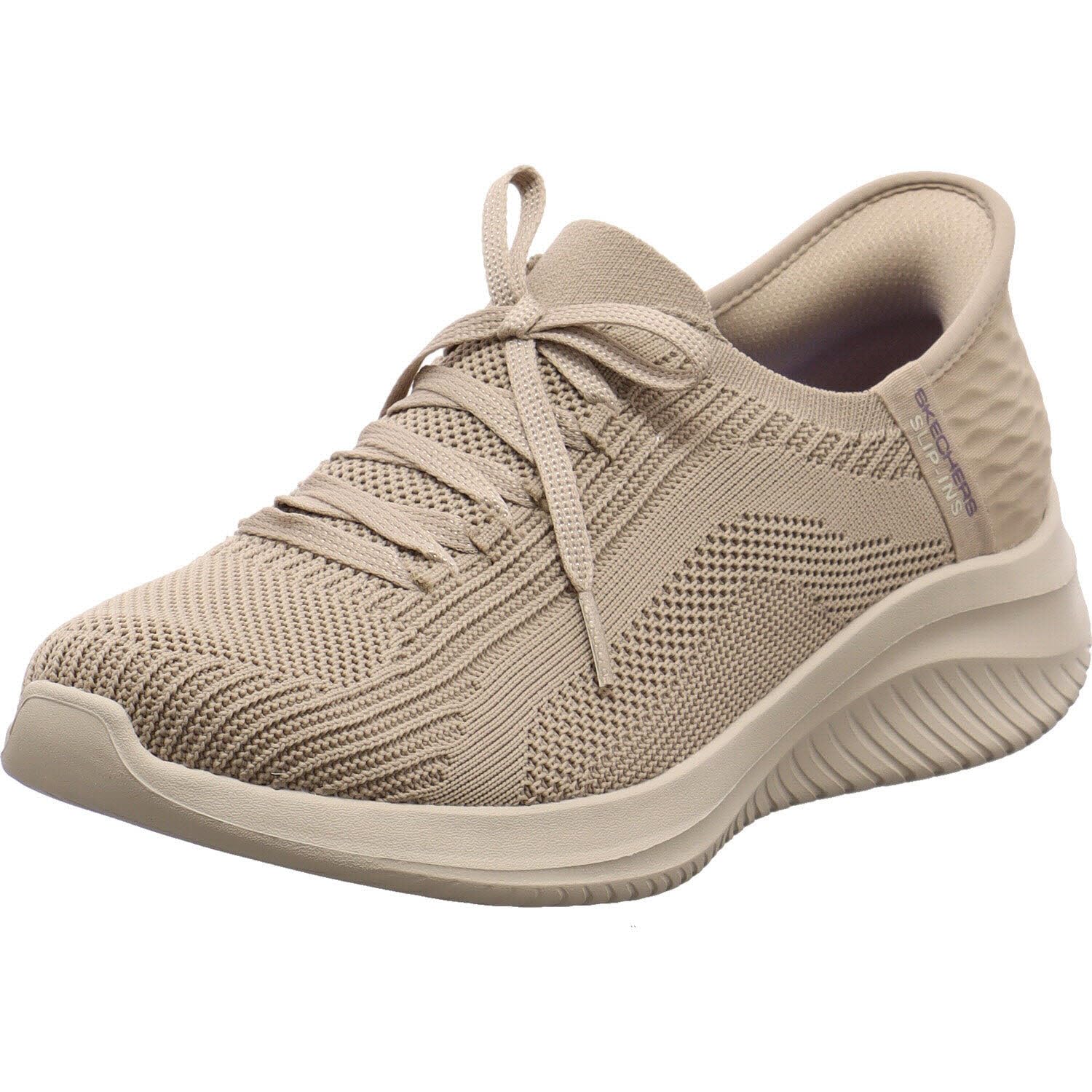 Skechers Women's Ultra Flex 3.0 Brilliant Path Slip-in Trainers, Taupe Knit/Trim, 5.5 UK