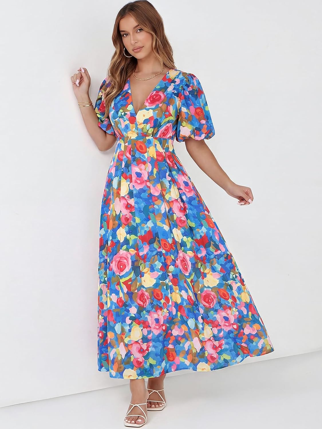 Sissyaki Women's Floral Maxi Dress 2026 Summer Spring Wedding Guest Dress - Image 2