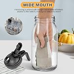 Pitcher en verre avec lis 2 Pack, Pitcher de Jar Mason en verre de preuve avec luge & Poitrine de thé de Spout pour thé glacé, jus, café de brasserie, lait de bière(64 oz/2 Liter)